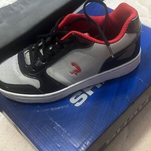 Kids' Black, Red, and Gray Sneakers